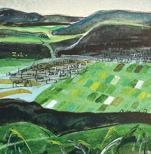 畑が見えるところ